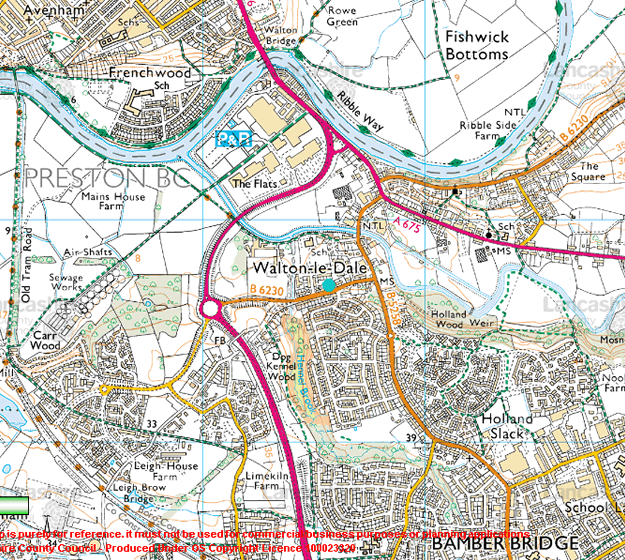 Map of Walton le Dale from MARIO