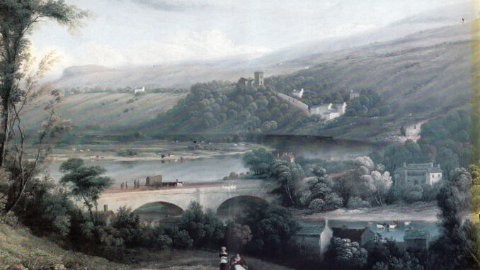 A Painting of Walton le Dale from Preston by Anthony Devis circa 1800