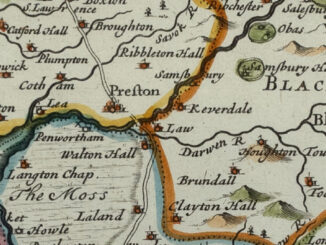 A Section of the County Palatine of Lancaster Map by R. Morden 1695