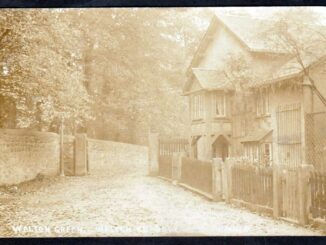 Front of 1907 RPPC Postcard of a Large House in Walton Green, Walton le Dale, Preston, Lancashire