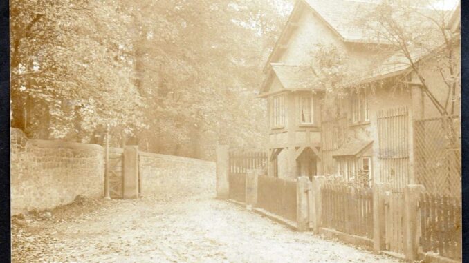 Front of 1907 RPPC Postcard of a Large House in Walton Green, Walton le Dale, Preston, Lancashire