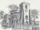 The drawing of St Leonard's Church is from the book and was drawn by H. Hartley in 1947