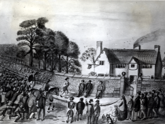 Little Walton Hall Walton le Dale Seventeenth Century Building Occupied by Thomas Walton Circa 1870 Drawing