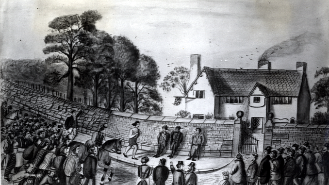 Little Walton Hall Walton le Dale Seventeenth Century Building Occupied by Thomas Walton Circa 1870 Drawing