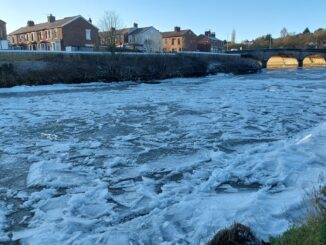 The River Ribble between Walton le Dale and Fishwick on Monday 5th January 2026