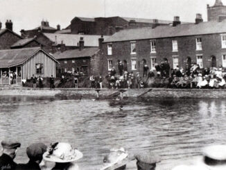 Mill Lodge Swimming Gala at Higher Walton in 1913.