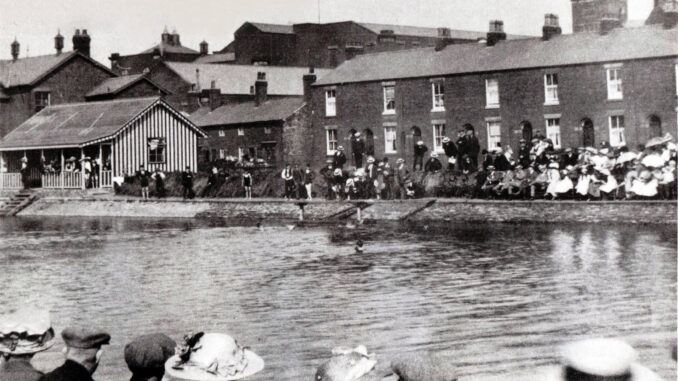 Mill Lodge Swimming Gala at Higher Walton in 1913.