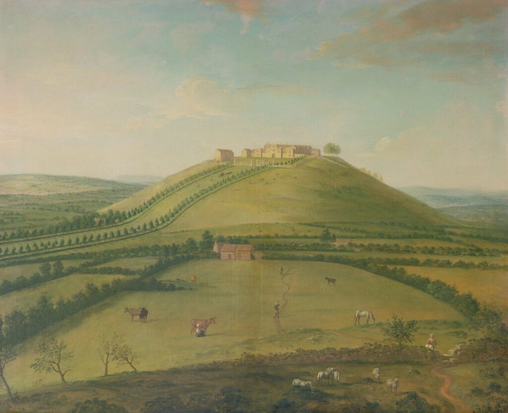 Hoghton Tower Landscape Painting by Arthur Devis (1712-1787)