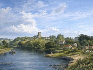 Walton-le-Dale in the Early 1800s, based on a Drawing by G. Pickering.