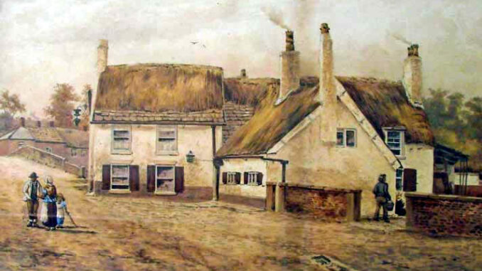 The Unicorn Inn, Walton. An Edwin Beattie late 19th Century Watercolour.
