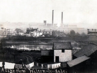 A line from Walton-le-Dale B&W Postcard RPPC c.irca 1907. Image provided by South Ribble Borough Council.