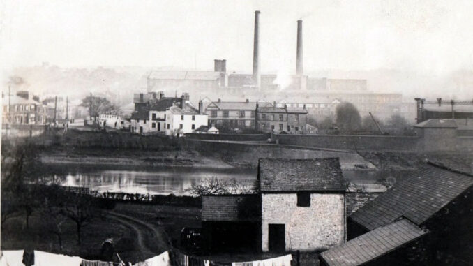 A line from Walton-le-Dale B&W Postcard RPPC c.irca 1907. Image provided by South Ribble Borough Council.